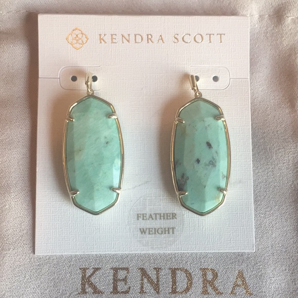 Nwt Kendra Scott Gold Chrysocolla Elle 